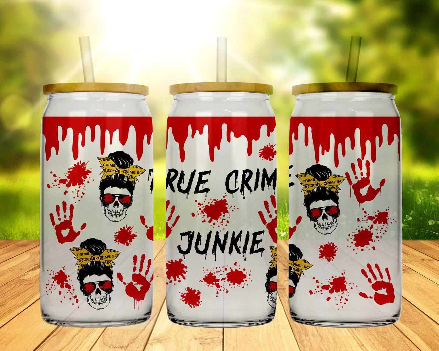 16 oz Glass Can True Crime