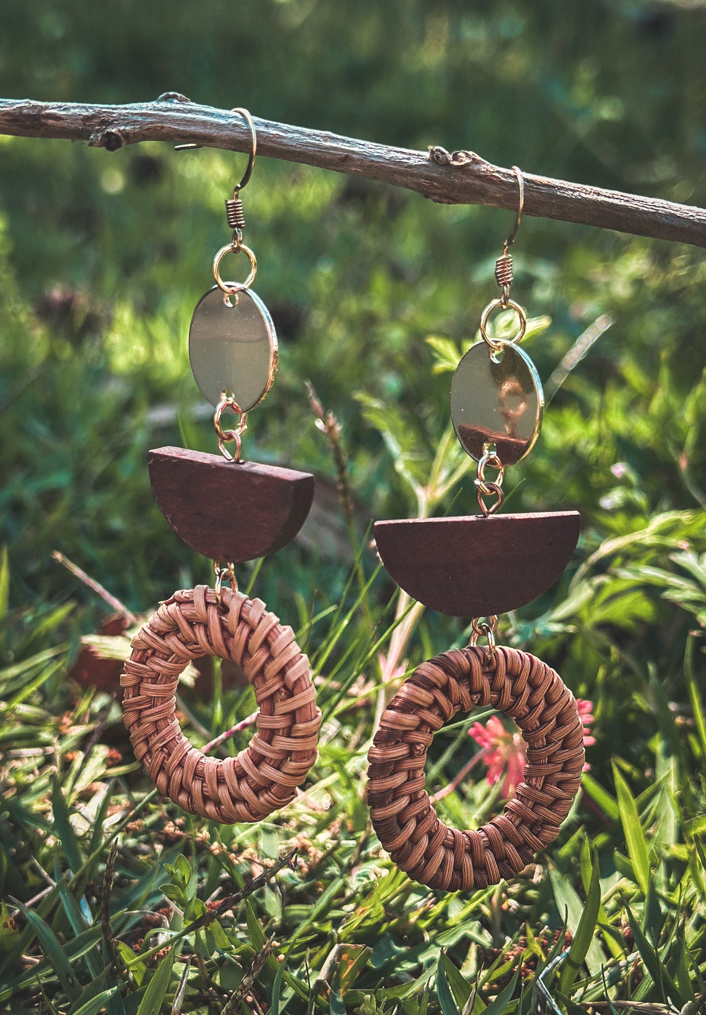 Trio Stacked Dangle Earrings