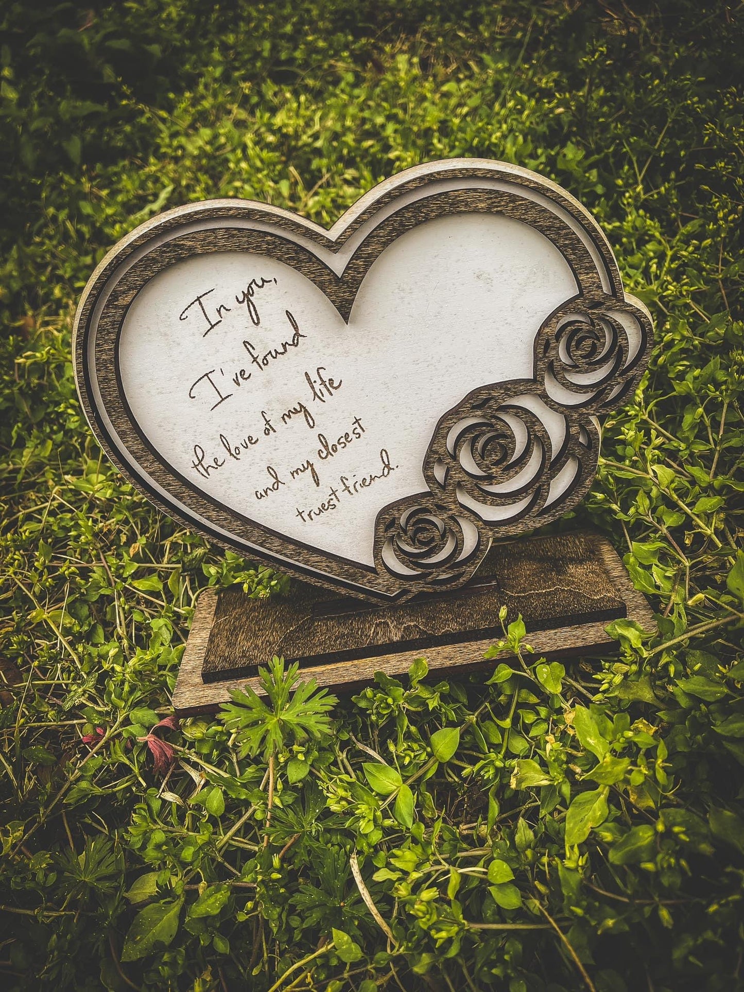 Floral Heart Shelf Display