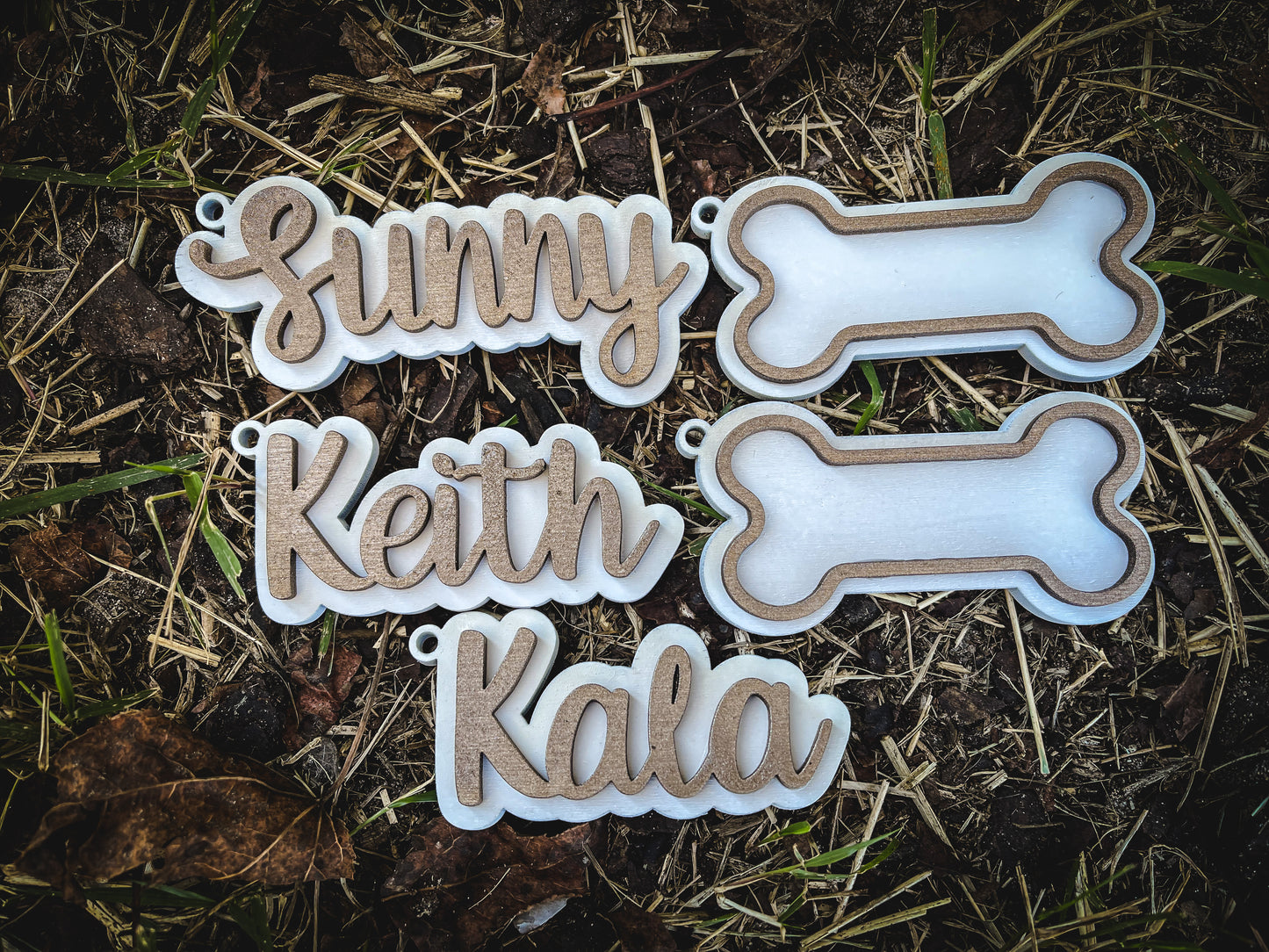 Double Layer Stocking Name Charm