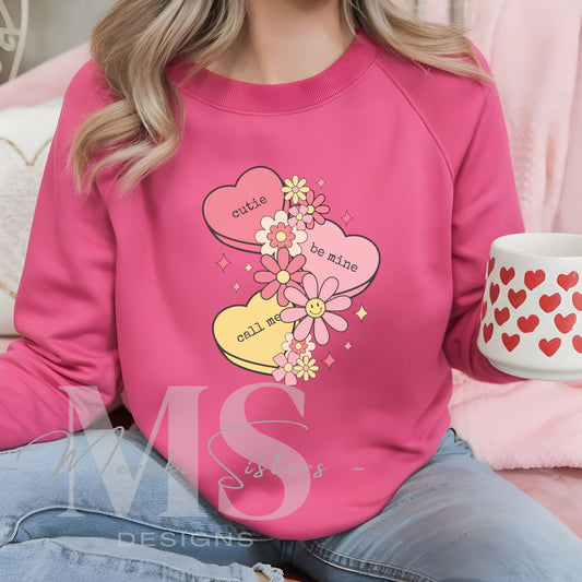 Cutie Candy Hearts Sweatshirt