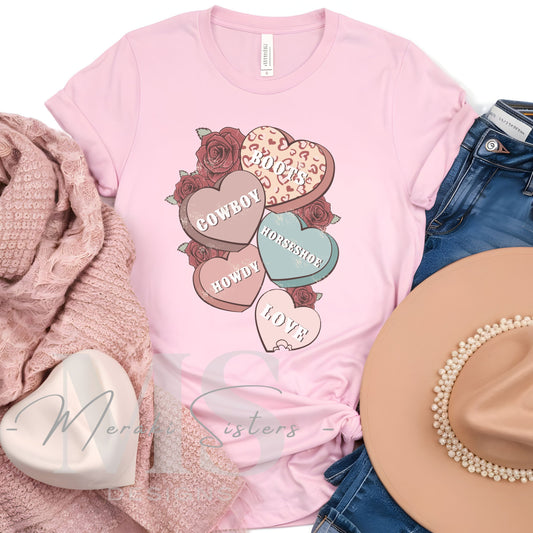 Cowboy Candy Hearts Shirt