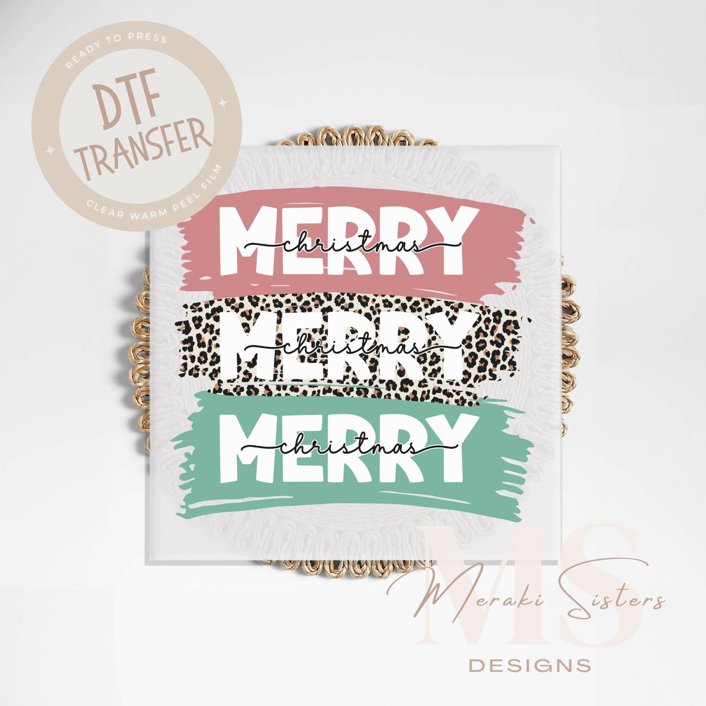 Triple Merry Stack DTF Transfer