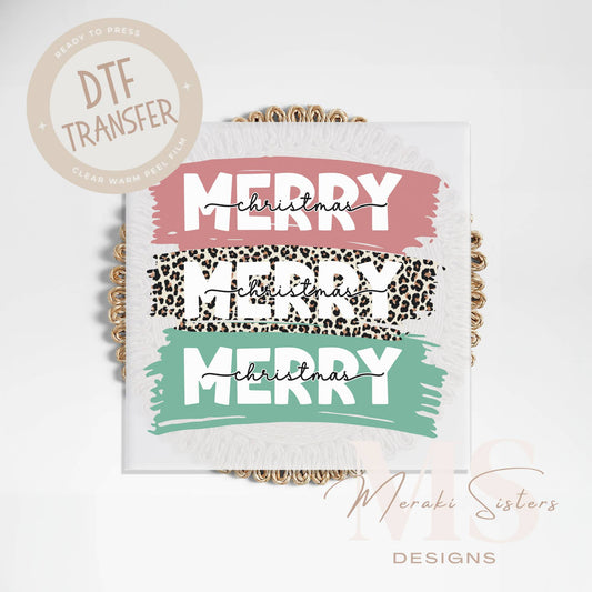 Triple Merry Stack DTF Transfer