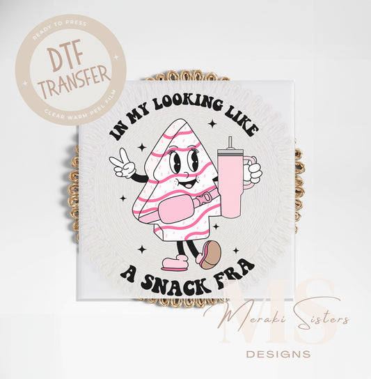 Pink Christmas Snack Era DTF Transfer