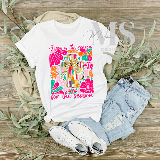 Pink Preppy Reason For The Season Tee