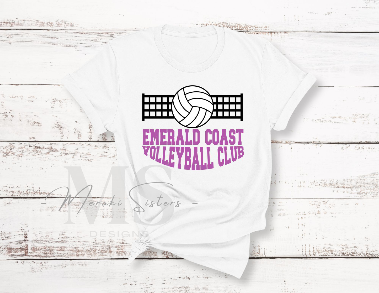 Emerald Coast Volleyball Club Tee (Design 1)