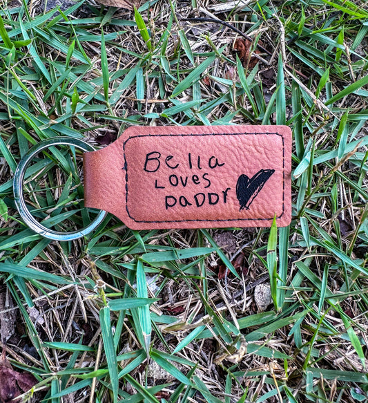 Leather Engraved Key Chain