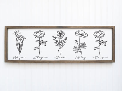 Framed Flower Birth Month