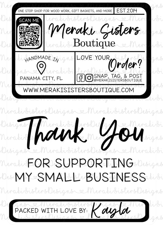 DIGITAL DESIGN 4x6 Business Package Label (Packed by)