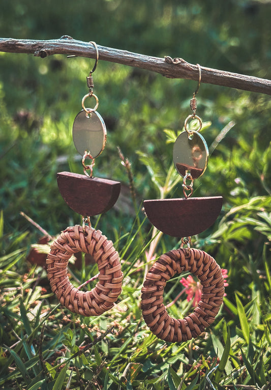 Trio Stacked Dangle Earrings