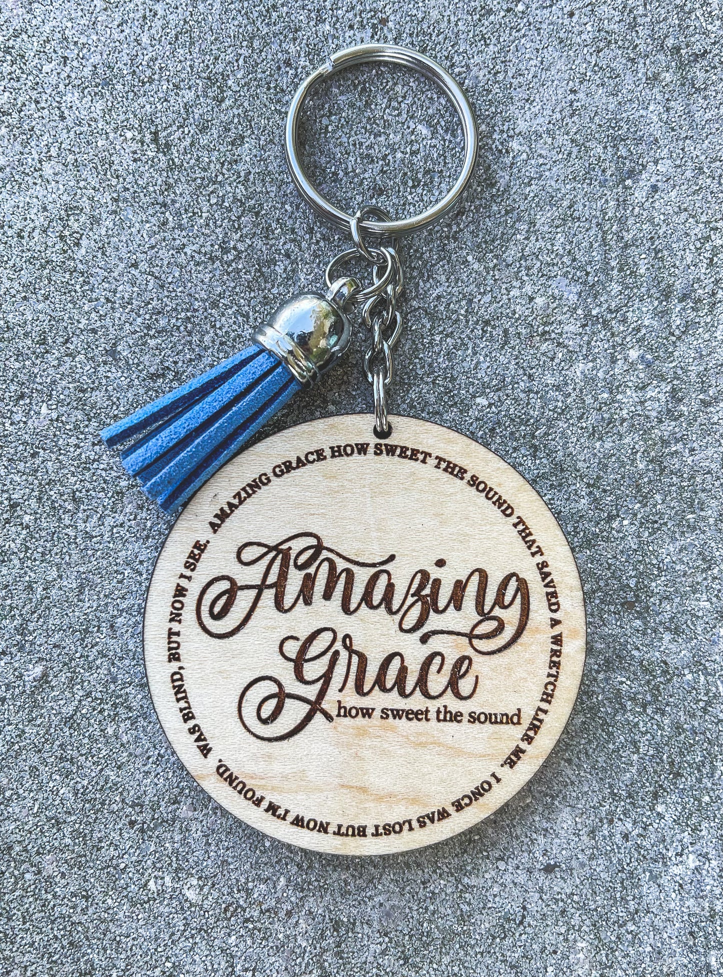 Amazing Grace Key Chain with Tassel