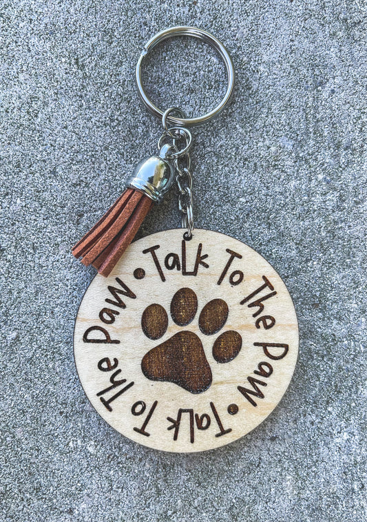 Talk To The Paw Key Chain with Tassel