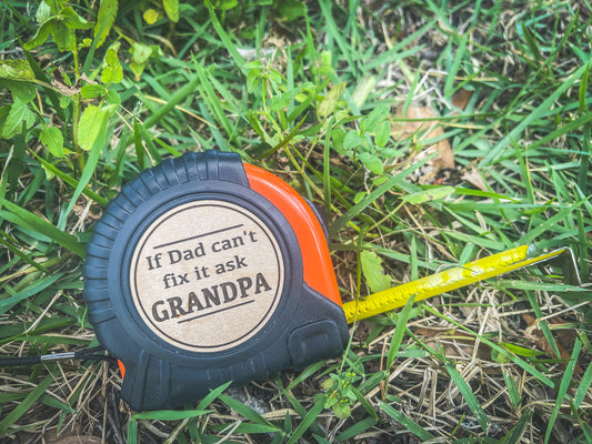 Measuring Tape With Engraved Wood Personalization