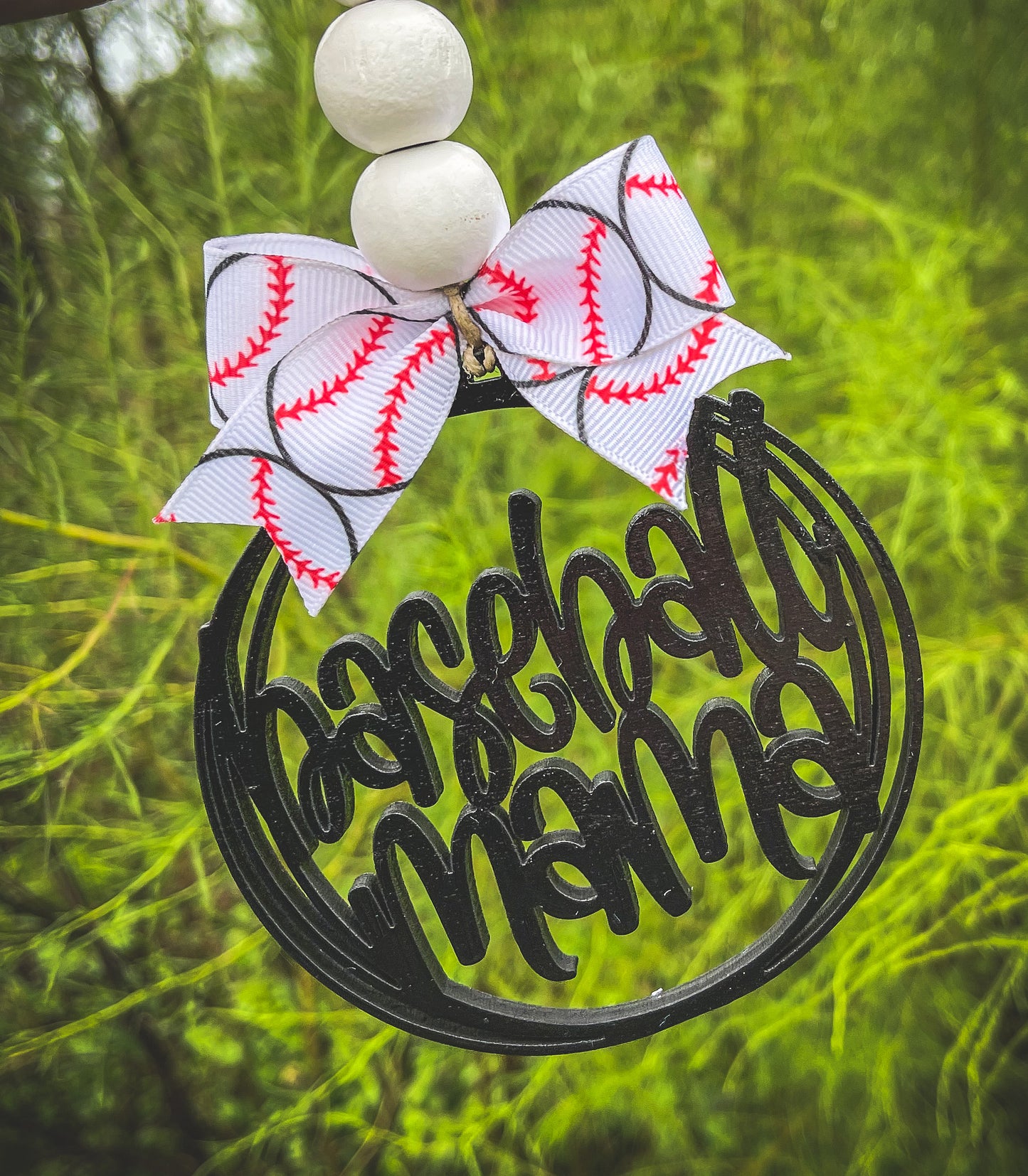 Baseball Mama Car Charm