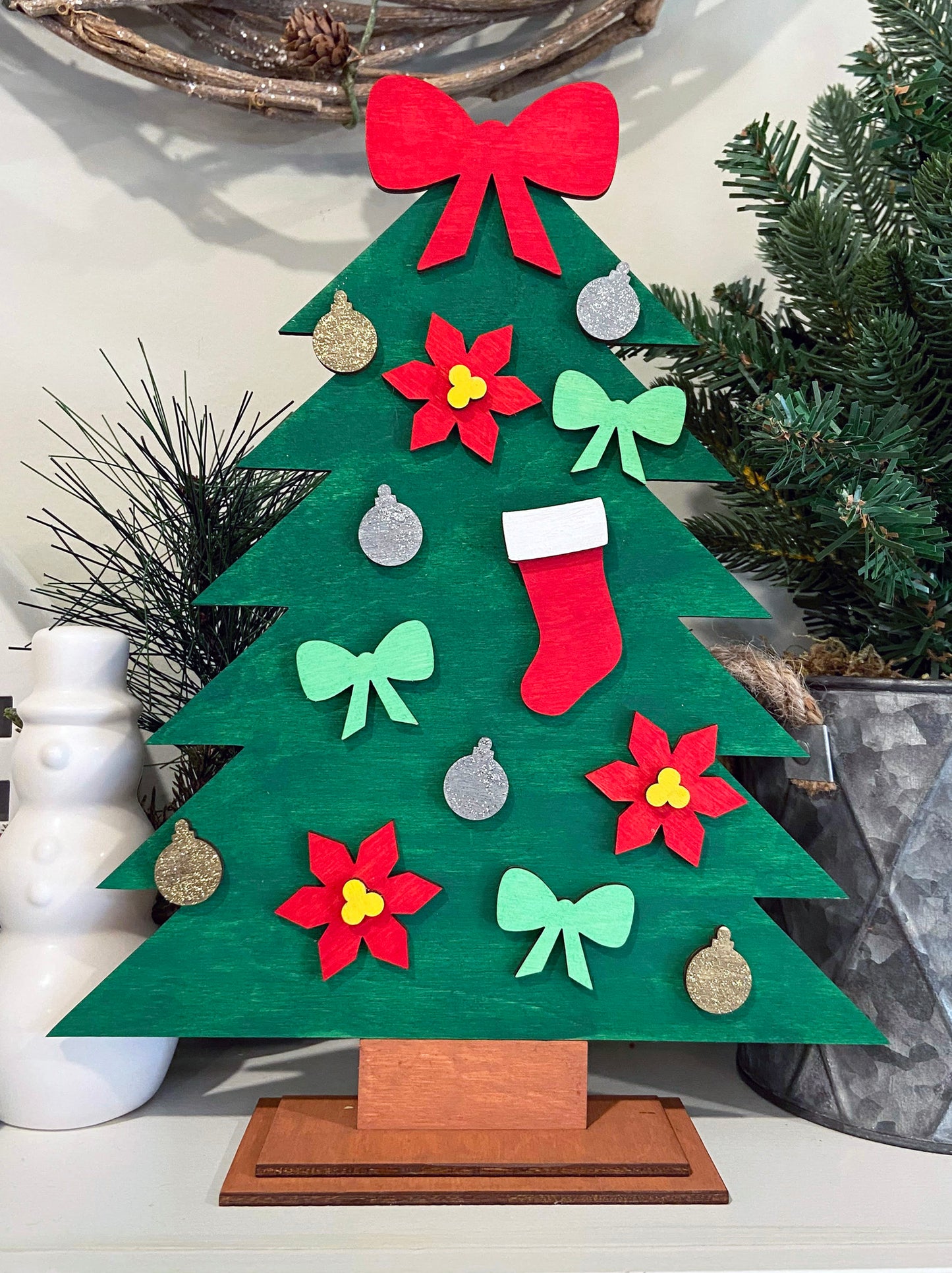 Wood Christmas Tree DIY (NO Paint)