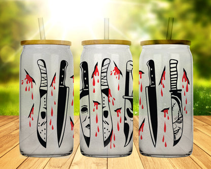 16 oz Glass Bloody Knife