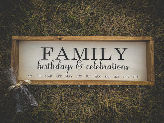 Family Birthdays and Celebrations