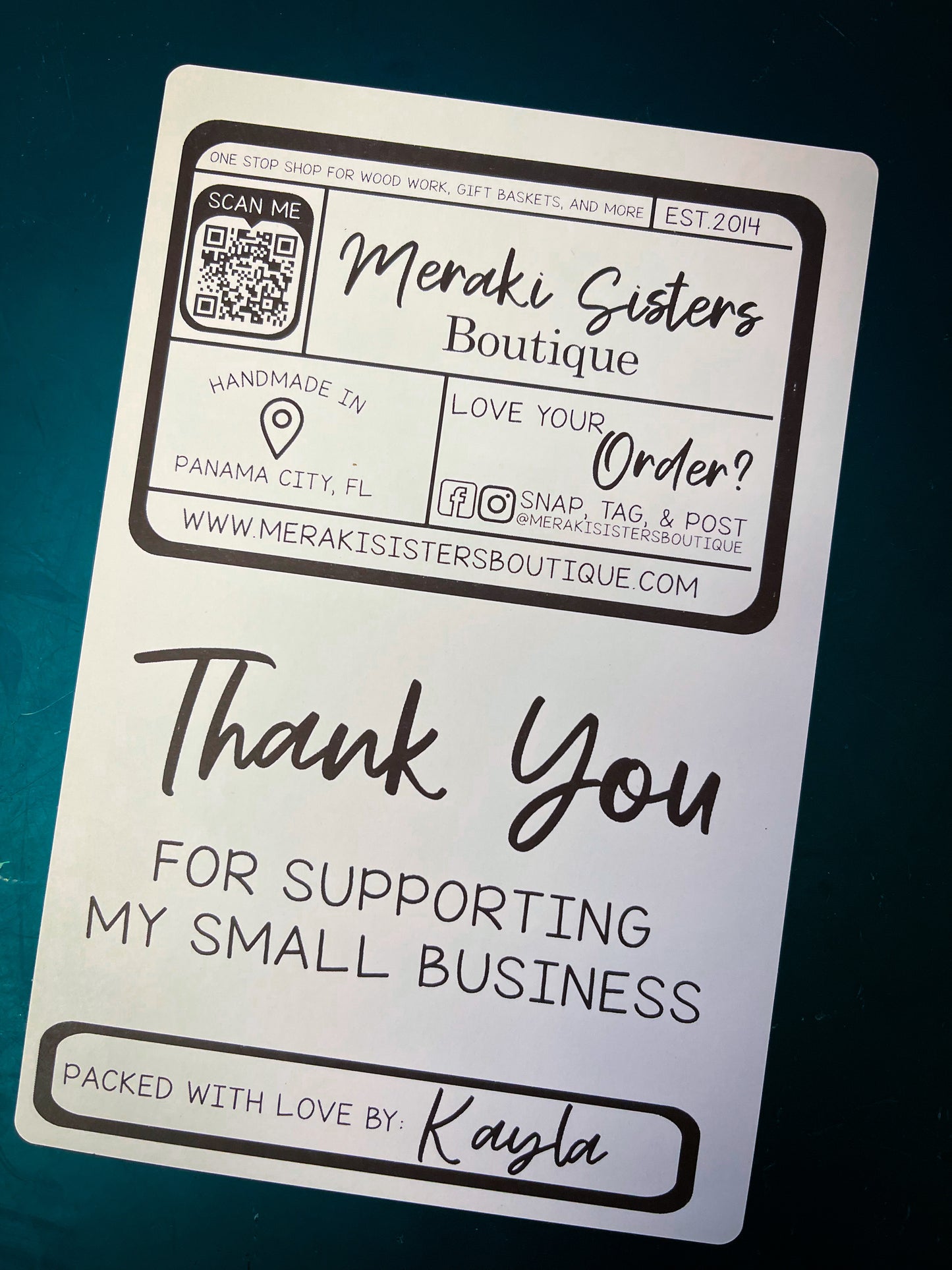 4x6 Business Package Label (Packed by)