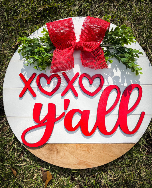 XOXO y’all Door Hanger