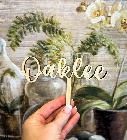 Wood Cake Topper