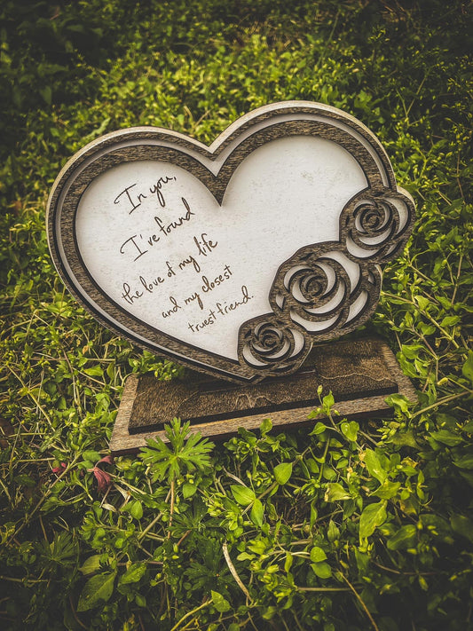Floral Heart Shelf Display