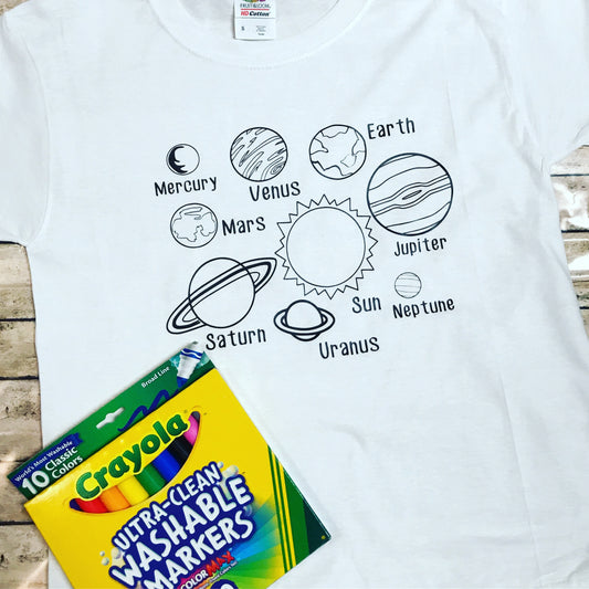 Solar System Coloring Tee