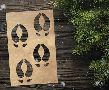 Santa’s Crew Foot Print Stencil