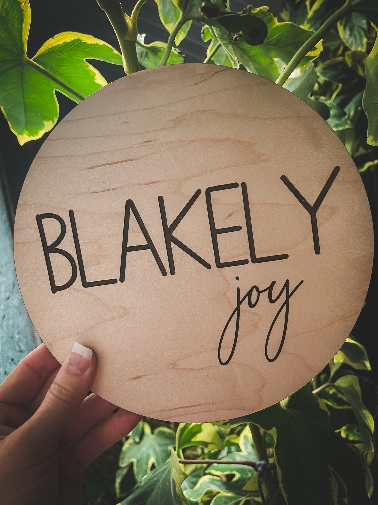 Wooden Baby Name Announcement Sign