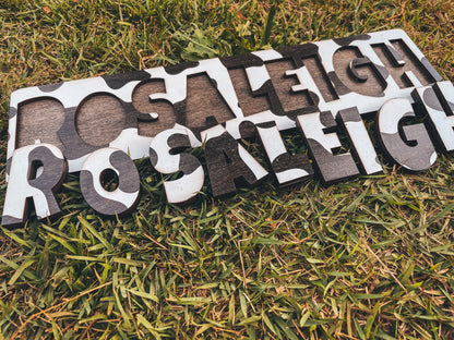 Single Line Single Name Cow Puzzle