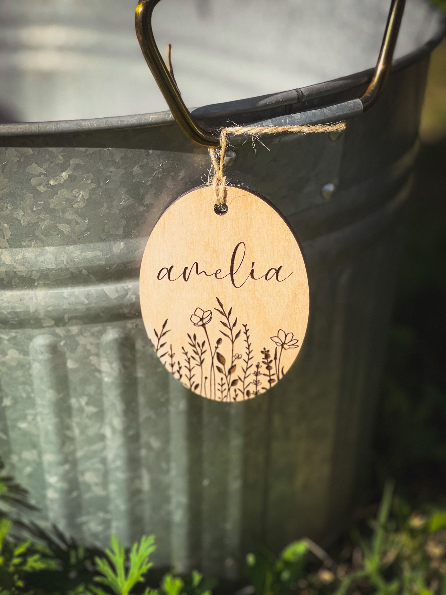 Oval Easter Basket Charm